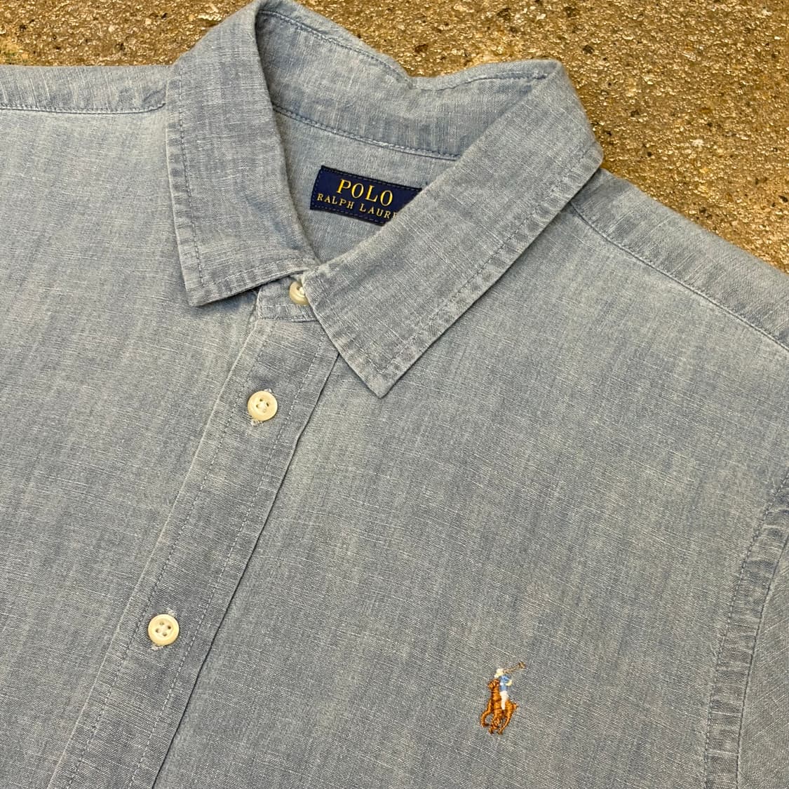 미국 빈티지 폴로랄프로렌 헤지 청남방 데님셔츠 청셔츠 상품이미지4