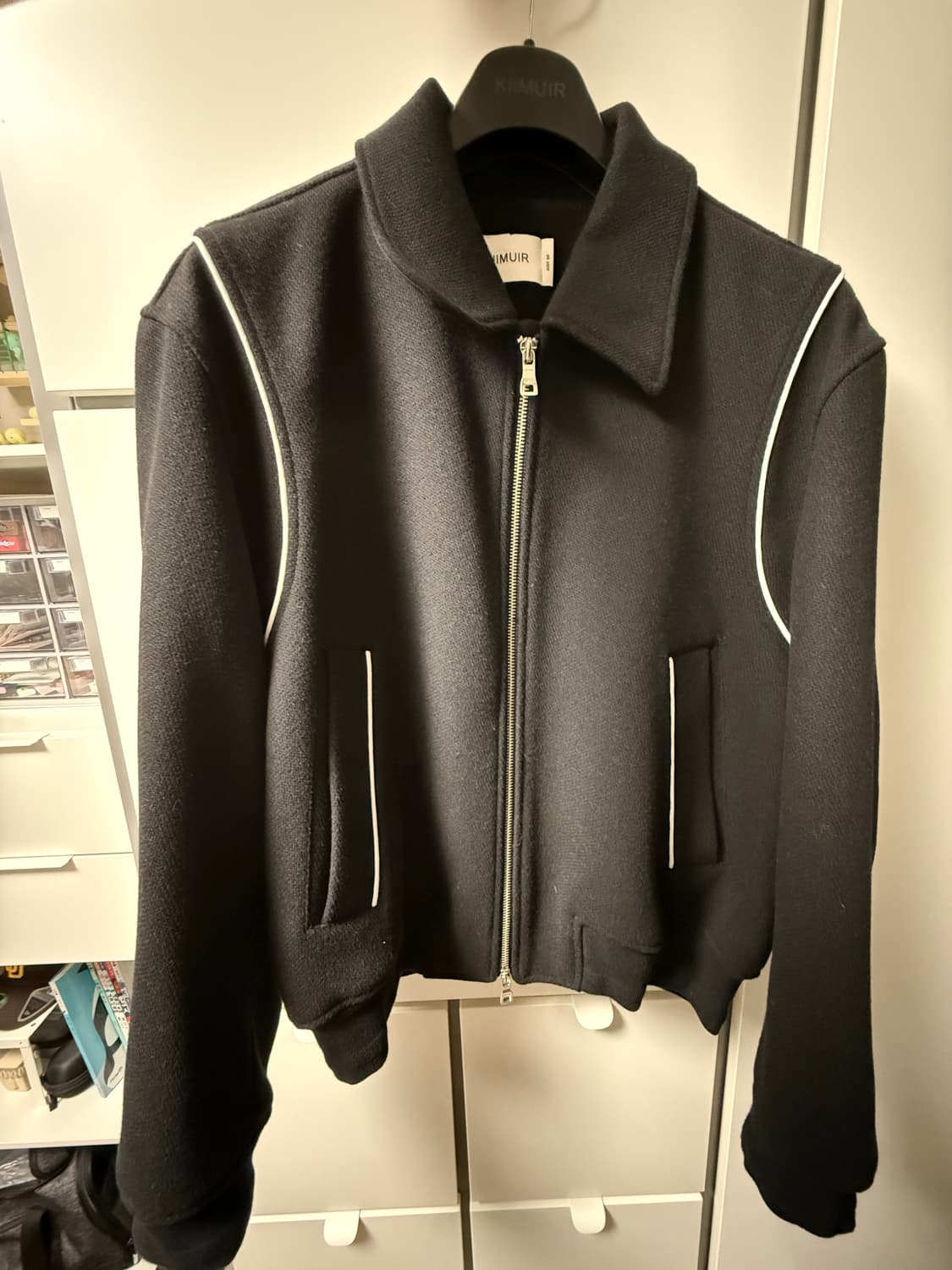 울 (wool)2 way 바시티 자켓 _블랙 상품이미지1