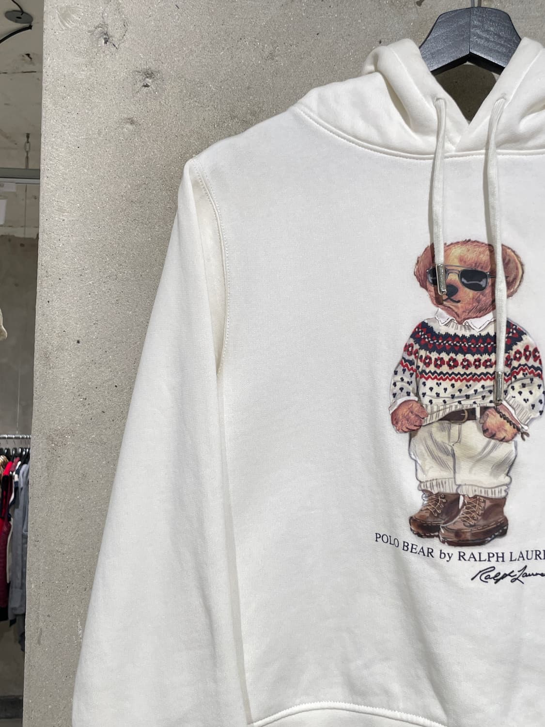 폴로 랄프로렌 아이보리 폴로 베어 플리스 후디 상품이미지2