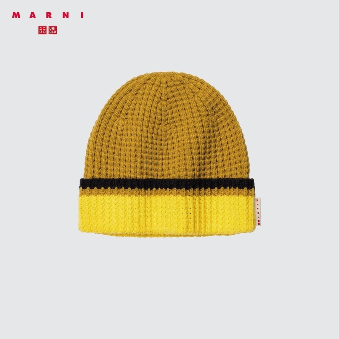 마르니x유니클로 팝콘 니트 비니 옐로우 상품이미지1