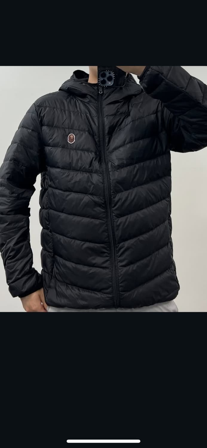 베이프 블랙 경량패딩 상품이미지1