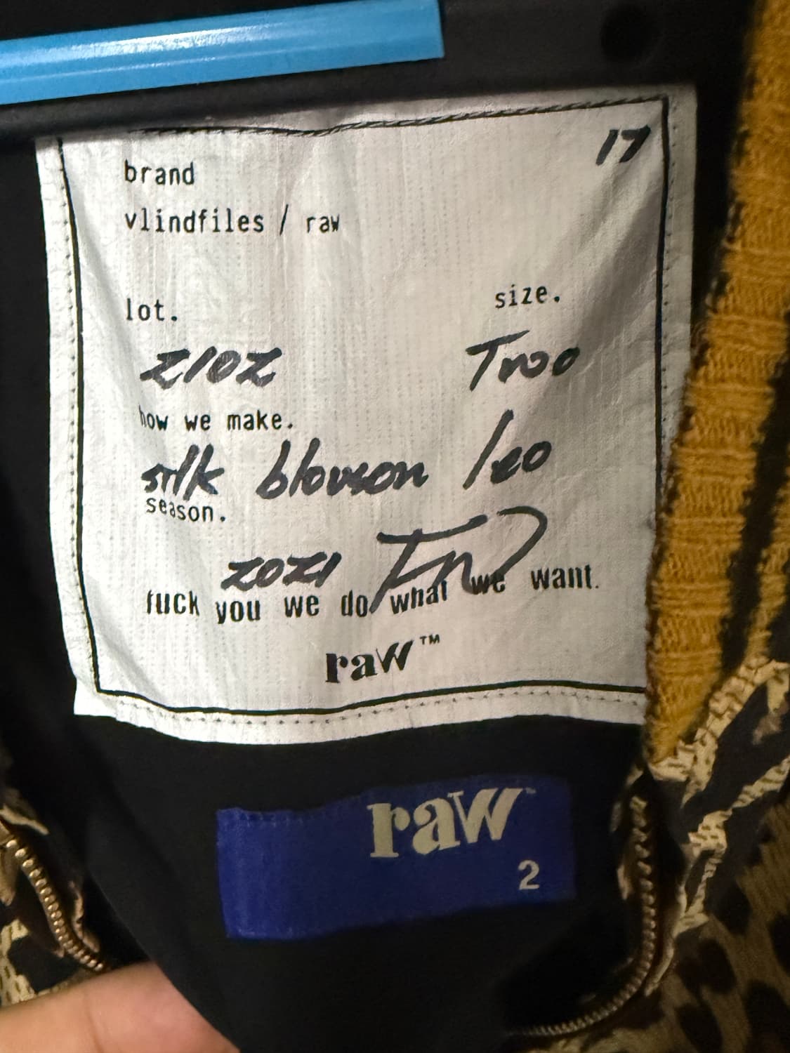 블라인드파일즈 실크 블루종 레오파드 상품이미지3