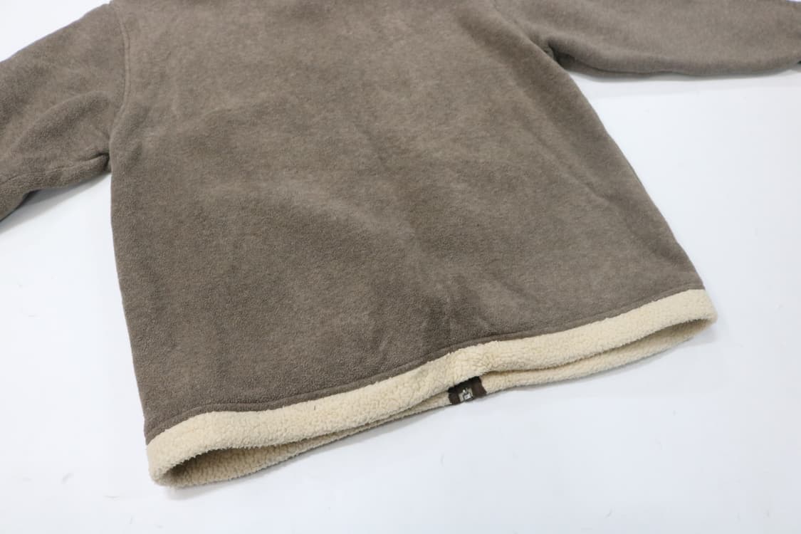 레노마 넥라인 양털 보아 퍼 배색 플리스 자켓 상품이미지9