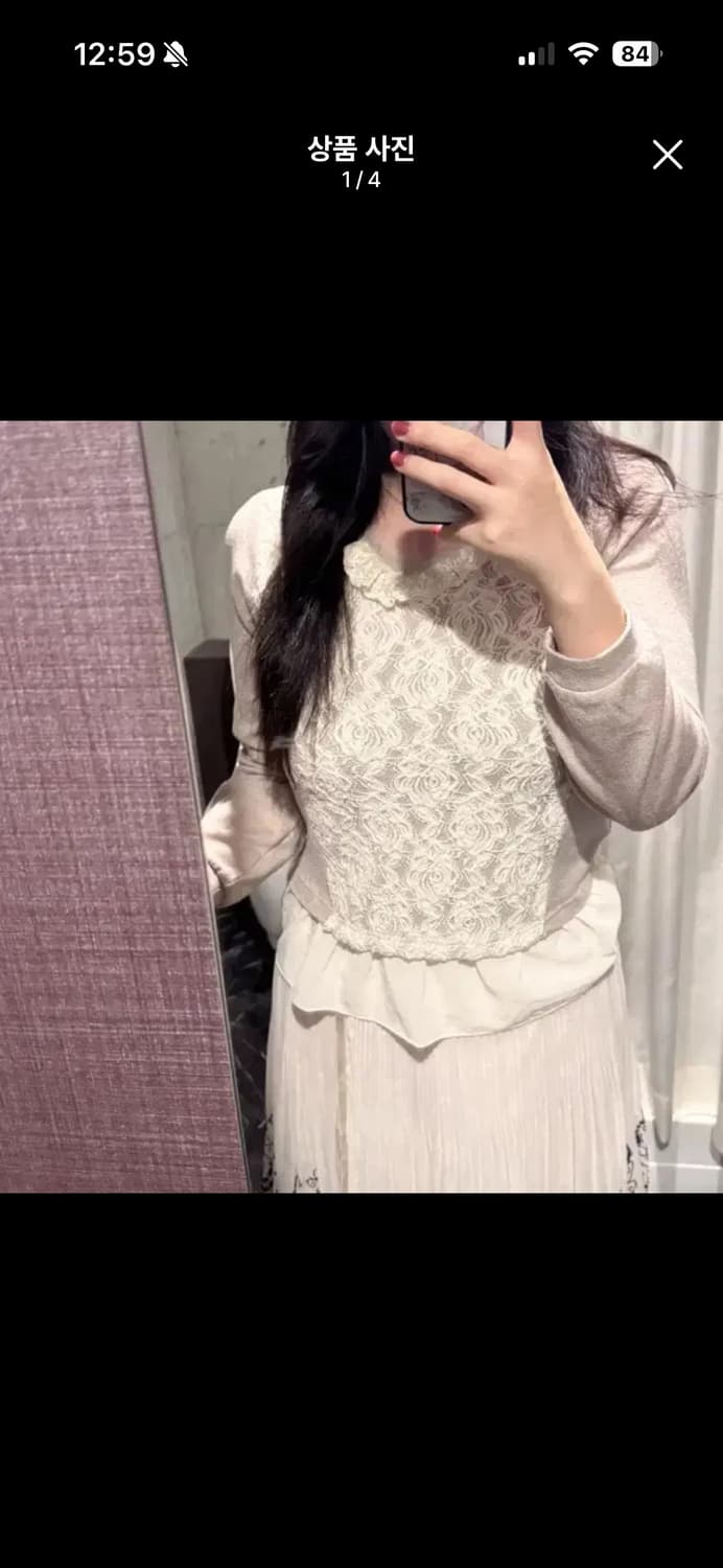 엑시즈팜 레이스 페어리 뮤트 롱 슬리브 블라우스 라떼갸루 히메갸루 로걀 상품이미지1