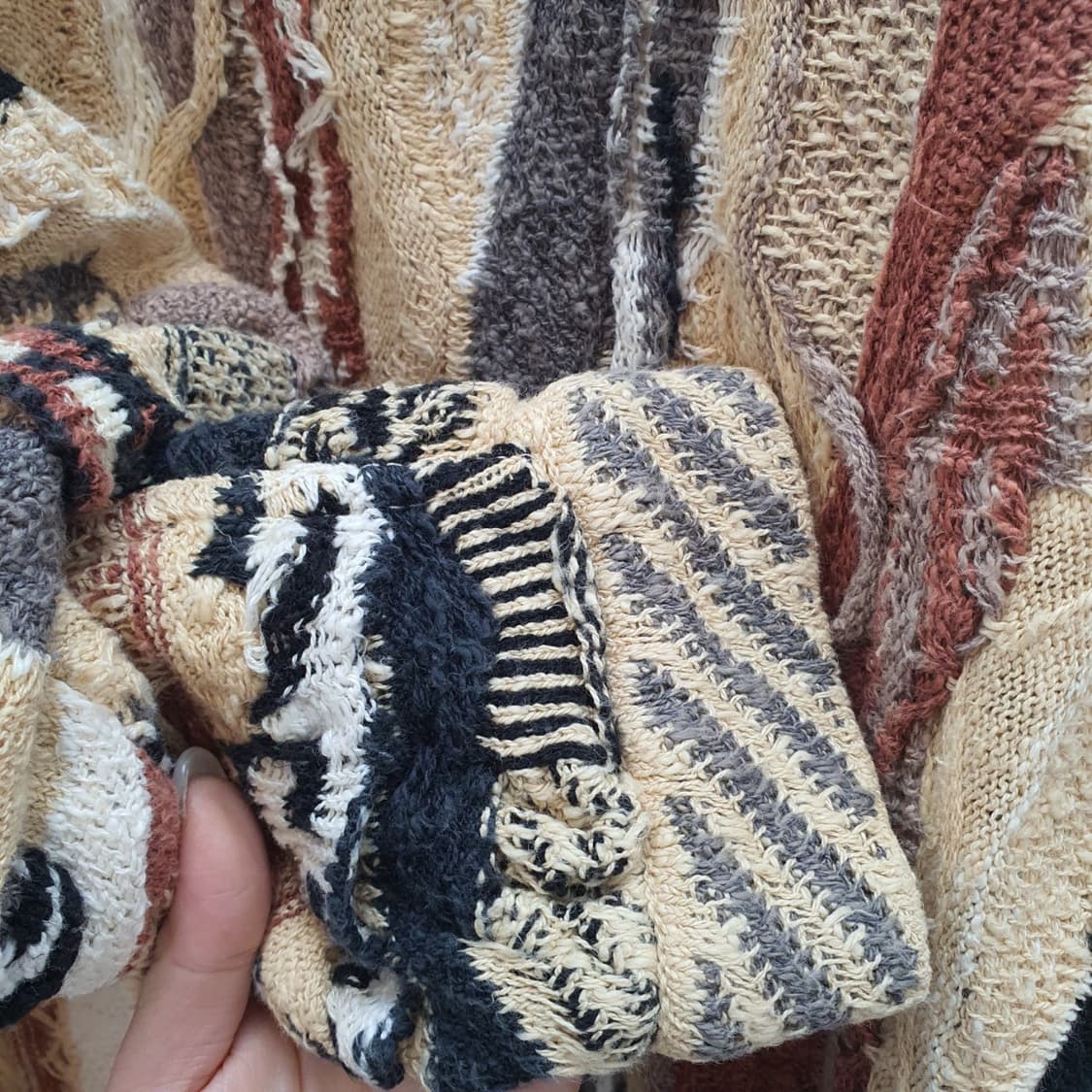 쿠지 케이블 니트 상태최상 상품이미지2