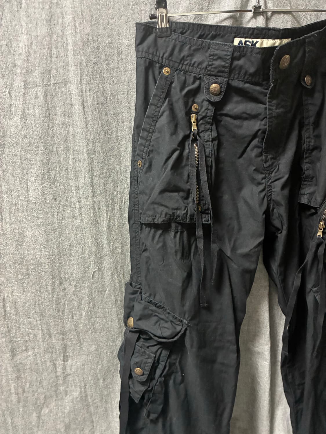 ask 포켓 와이드 카고 팬츠 블랙 상품이미지8