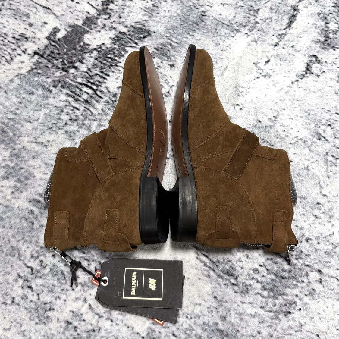 (풀구성 새상품) 발망 H&M 스웨이드 부츠 41 상품이미지4