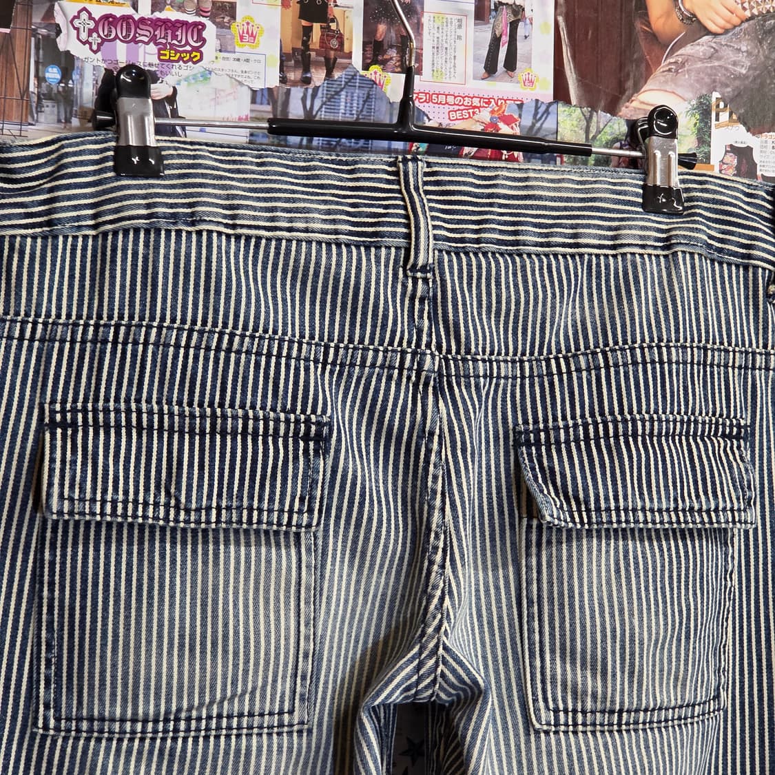 JPN 버튼플라이 로우라이즈 히코리 코튼팬츠 상품이미지7