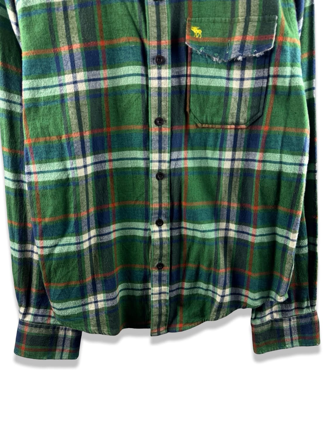 아베크롬비 그린체크 데미지드 셔츠2208 상품이미지5