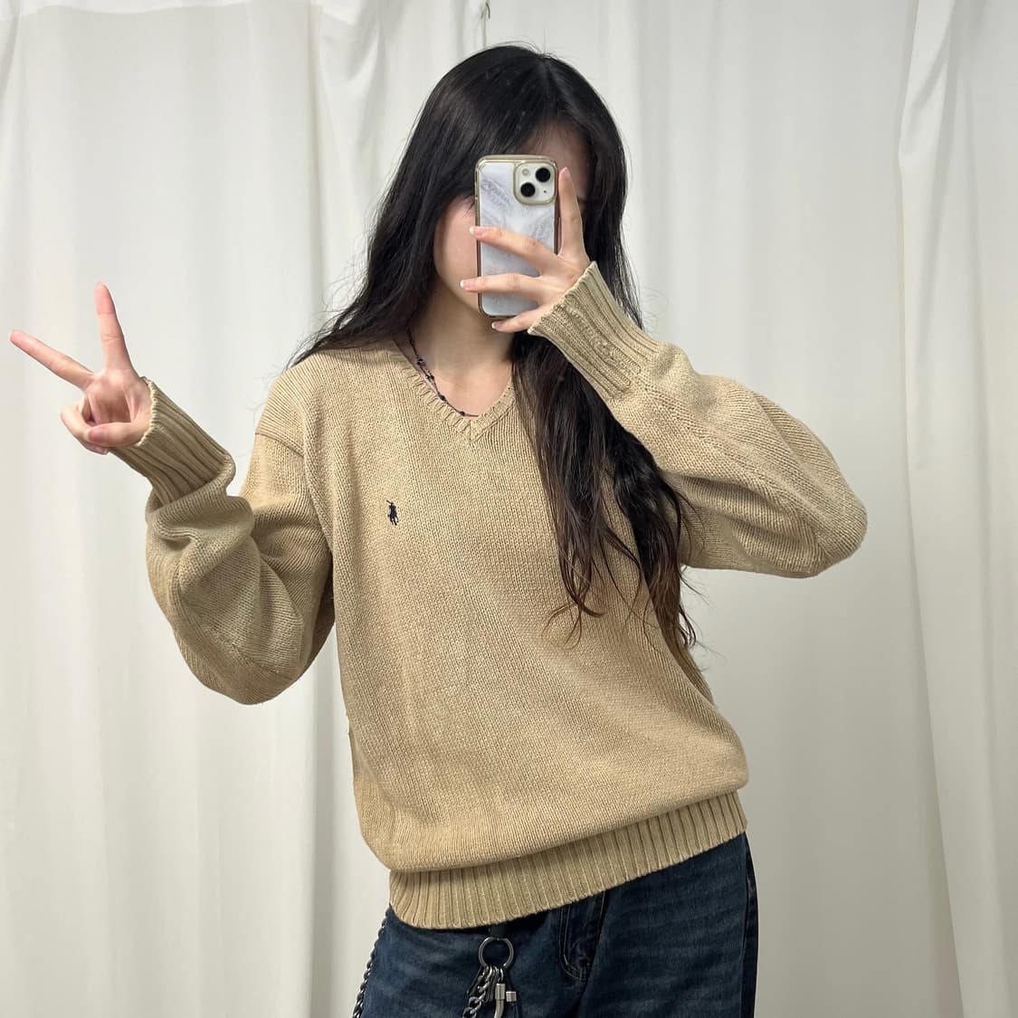 Polo Ralph Lauren beige knit 상품이미지1