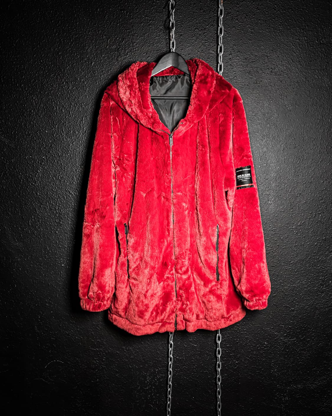 Joy Division Red Fur Hooded Jacket  상품이미지2
