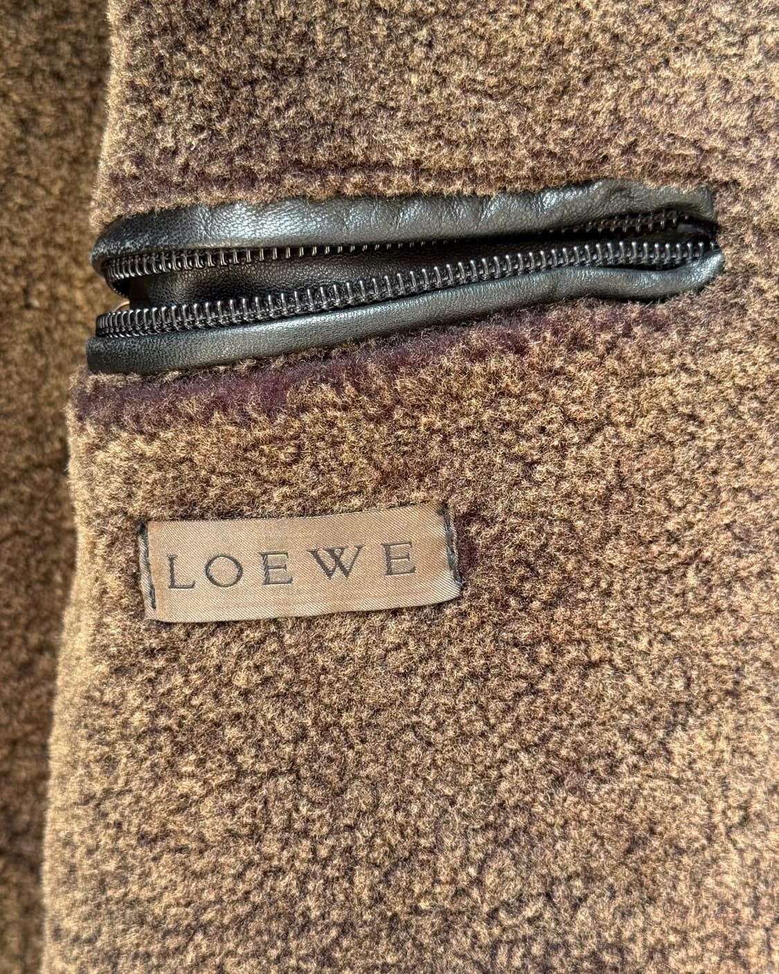 LOEWE 90-00s leather trim nylon jacket 상품이미지6