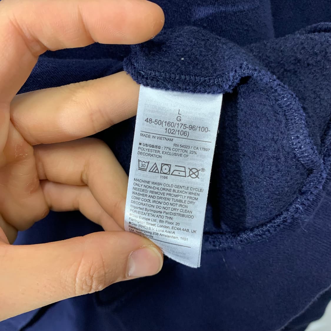 갭 네이비 후드티 상품이미지4