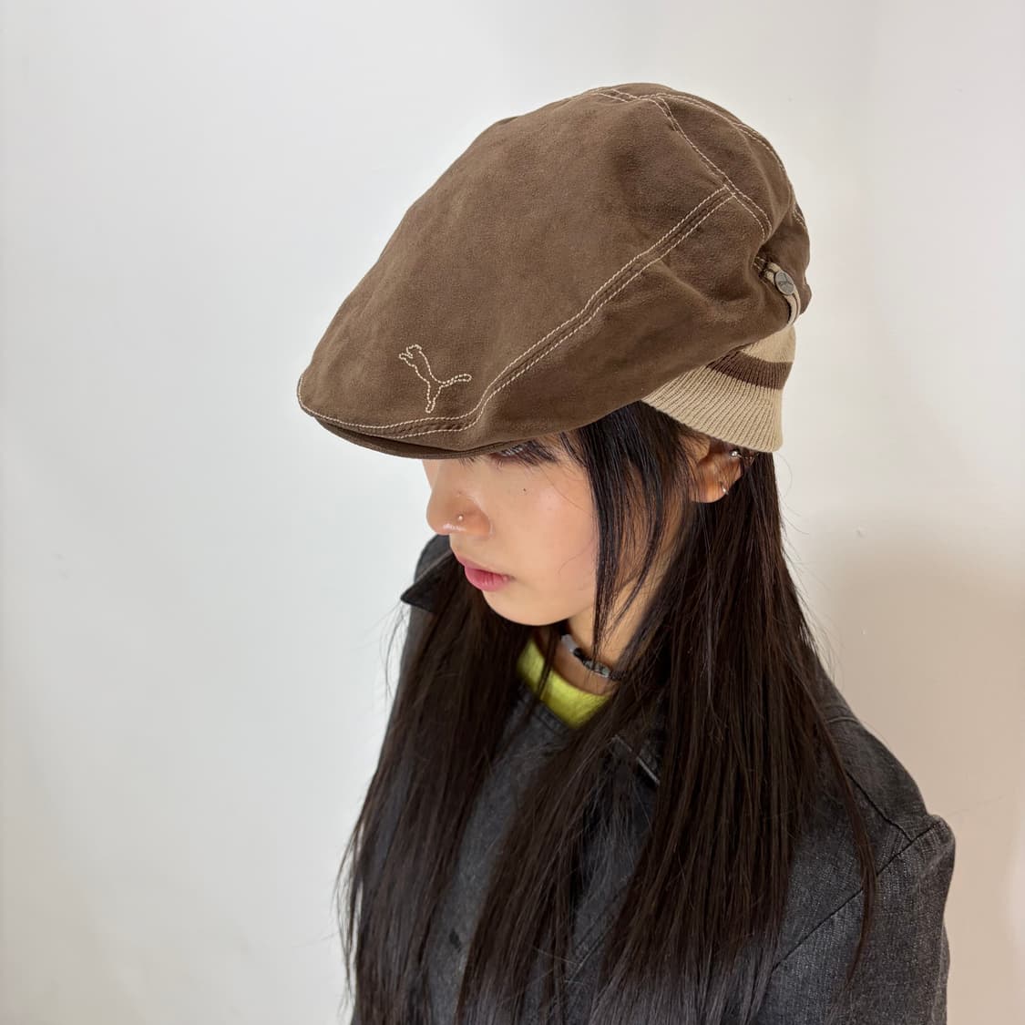 푸마 초코 브라운 헌팅캡 모자 상품이미지3