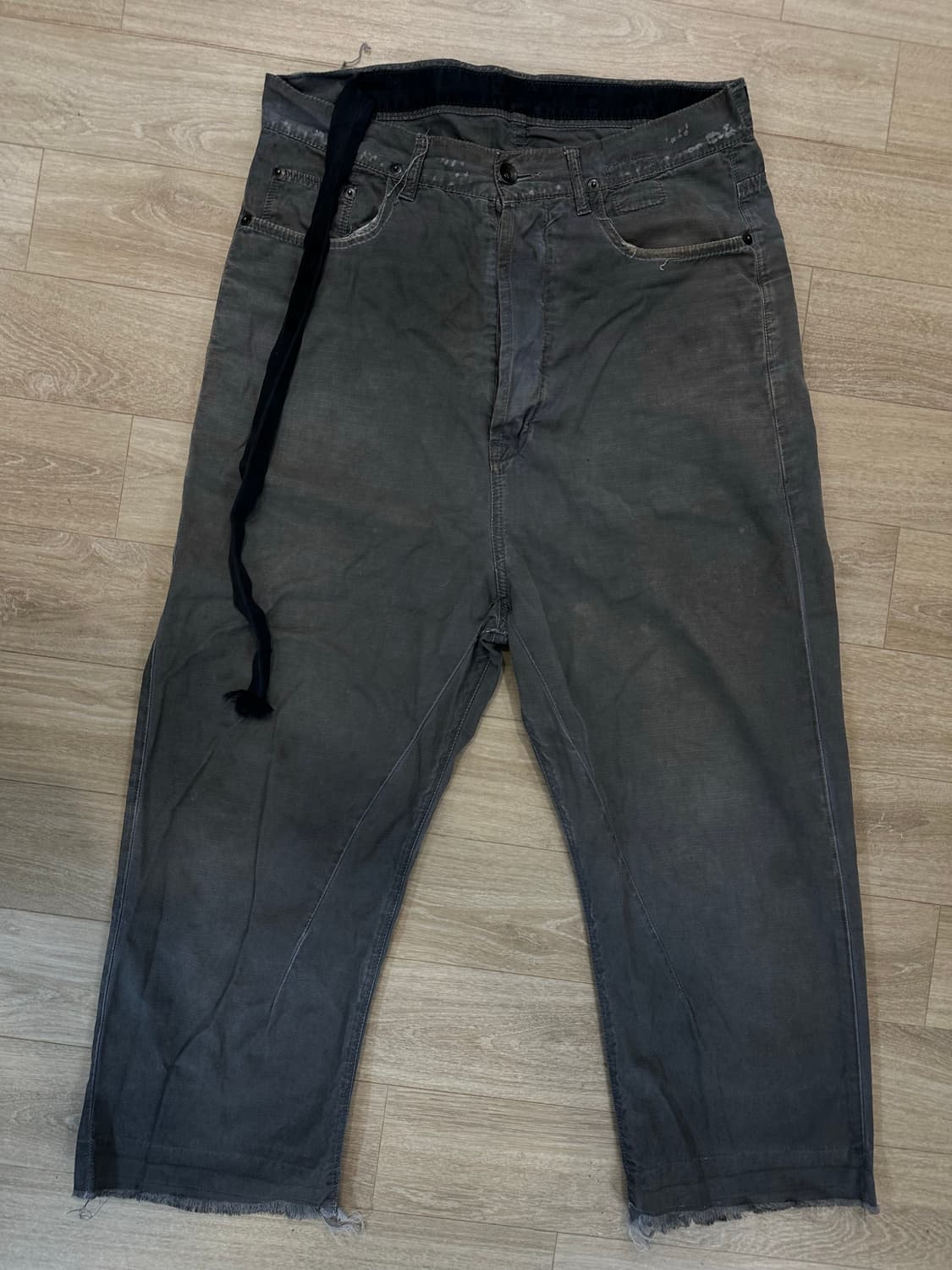 릭오웬스 다크쉐도우 디스트로이드 크롭 팬츠 상품이미지1