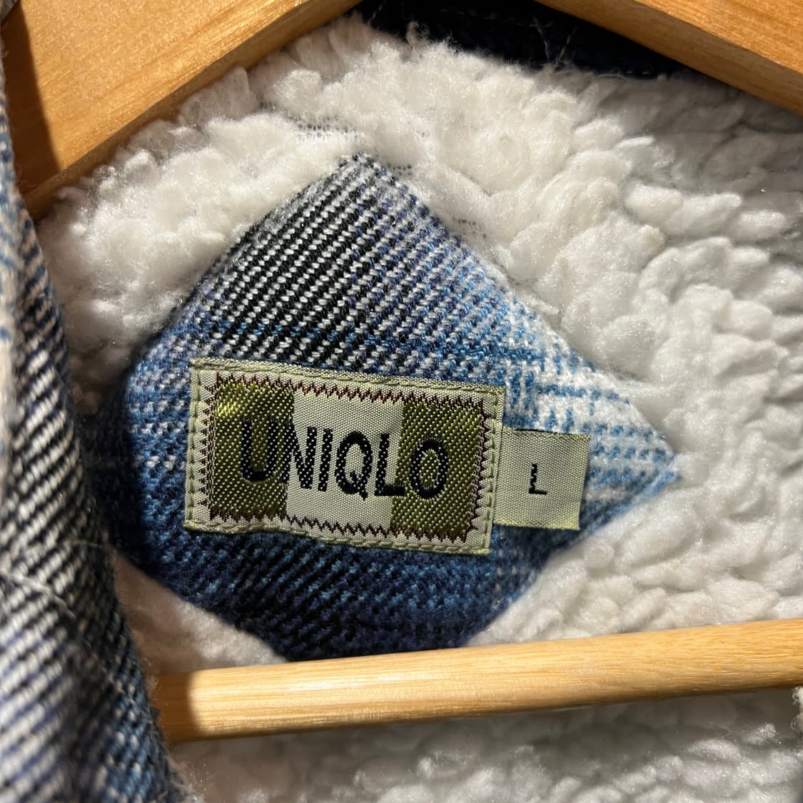 유니클로 빈티지 체크 패턴 플란넬 셔츠자켓 상품이미지2