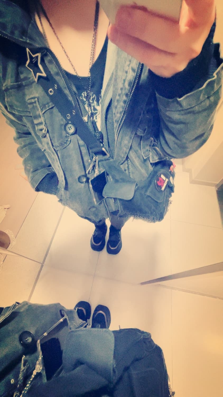 와이즈걸 빈티지 차콜 퍼자켓 상품이미지2