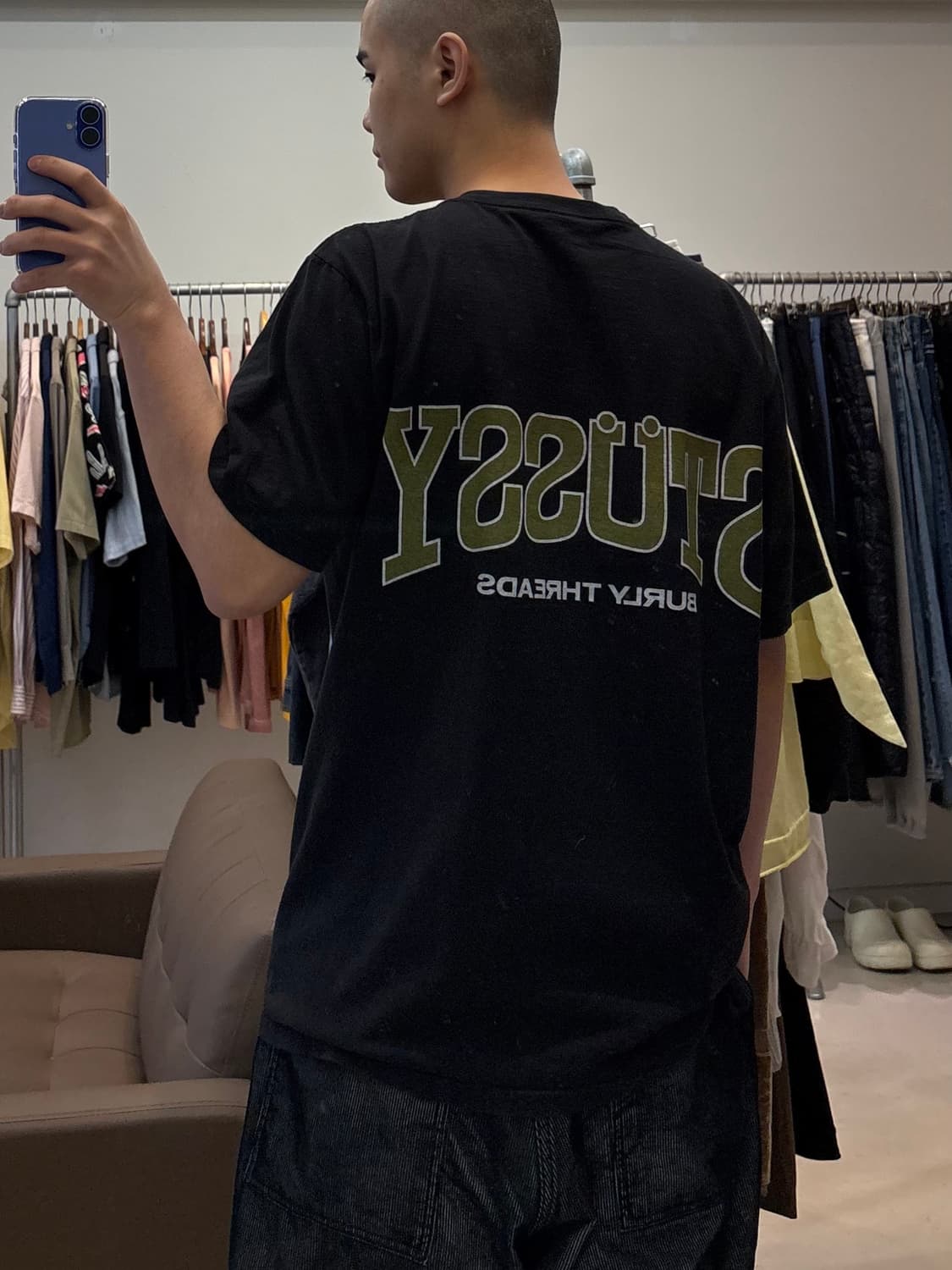 스투시 벌리 쓰레드 피그먼트 다이드 티셔츠 상품이미지9