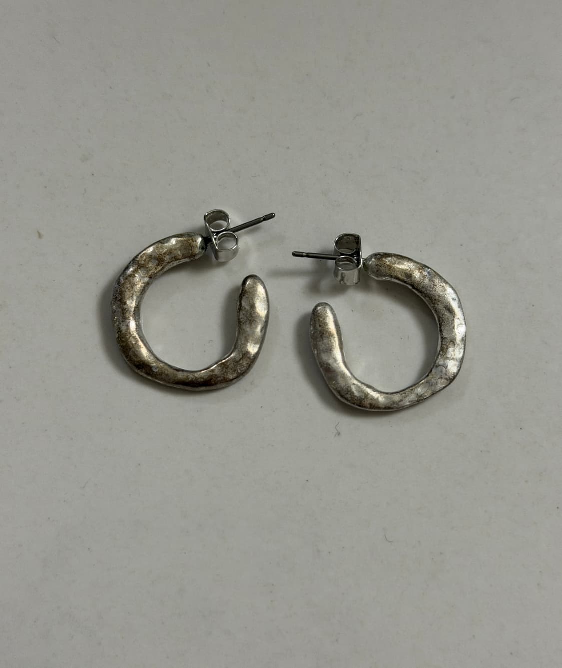 미니 해머드 후프 귀걸이 15mm 스털링 실버 상품이미지1