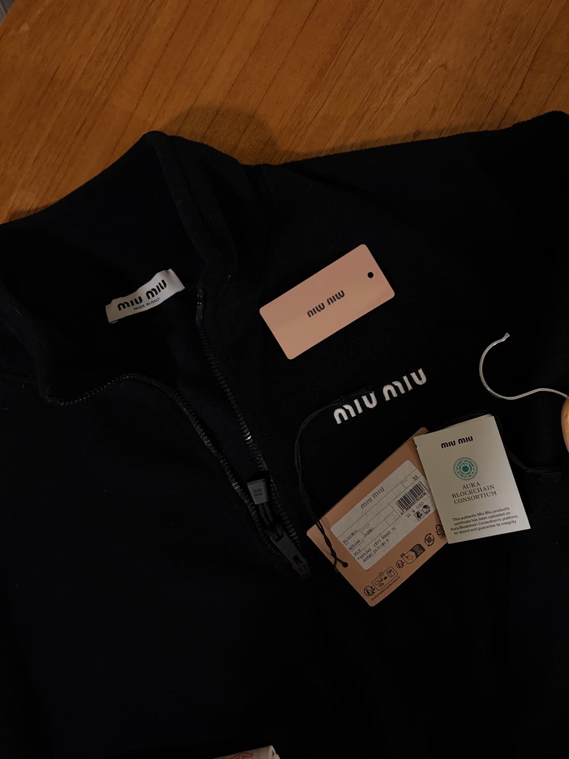 미우미우 하프집업 후리스 XS 상품이미지6