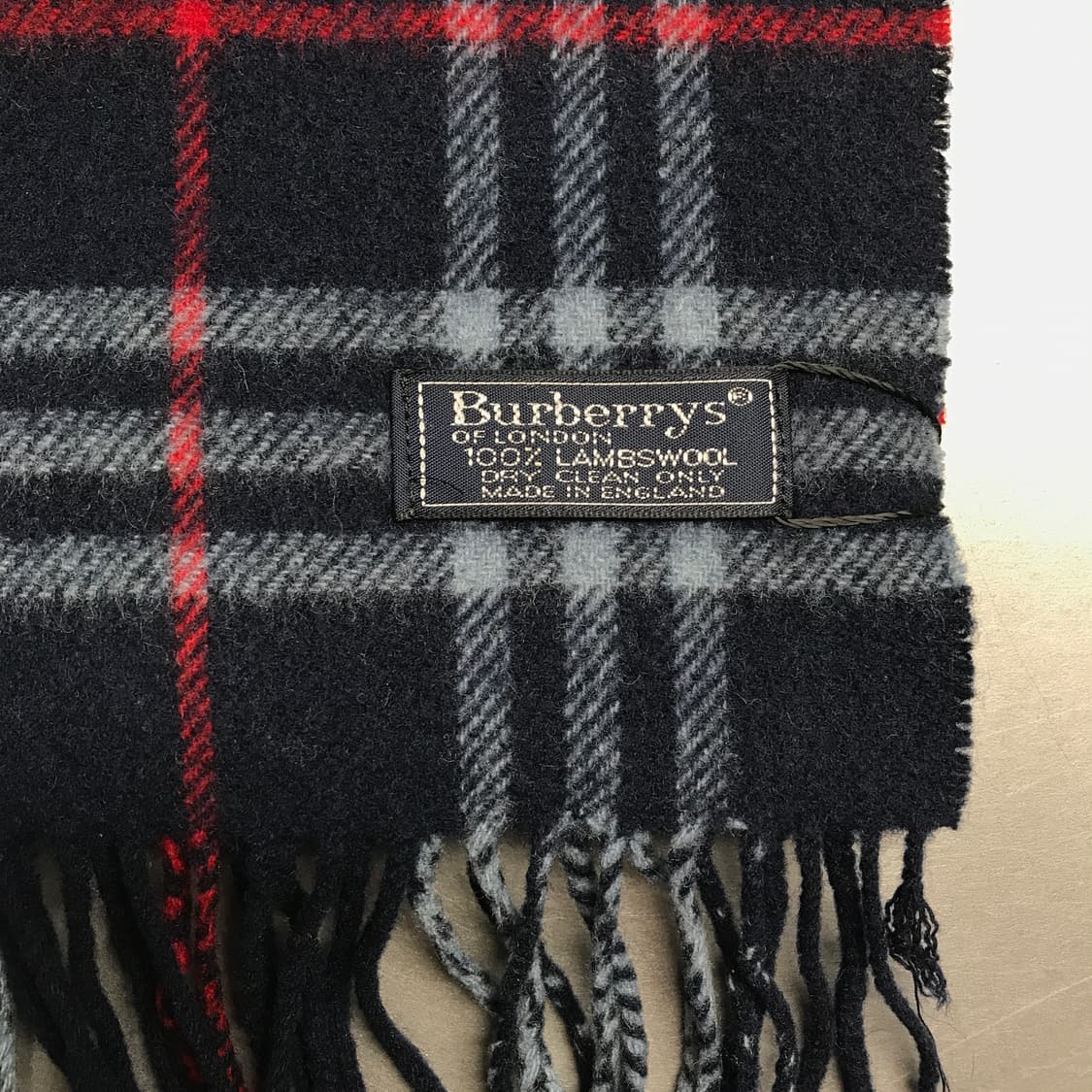 버버리 정품 램스울 머플러 네이비 상품이미지4