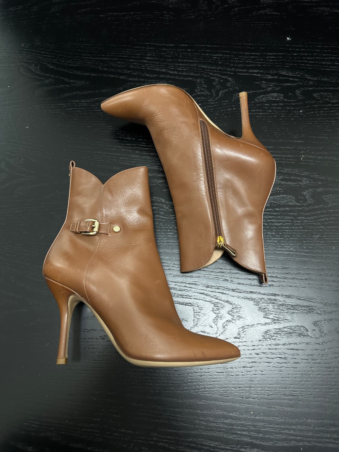 롱샴 브라운 벨티드 부츠 상품이미지3