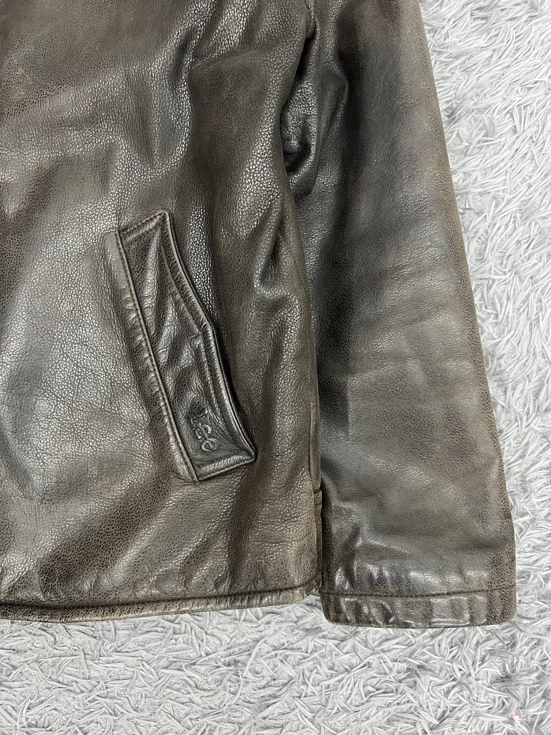Lee cowhide single biker jk 상품이미지5