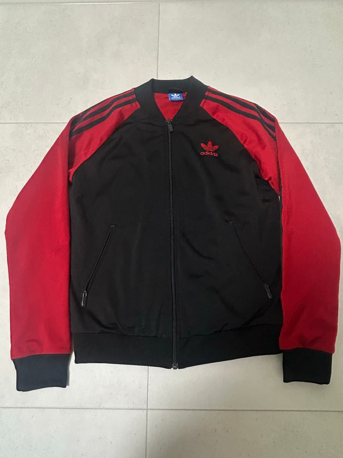 아디다스 져지 집업 트레이닝 트랙탑 검빨 검정 빨강 블랙 레드 상품이미지1