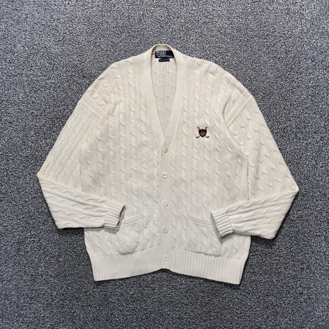 Name : 폴로 랄프로렌 시그니처로고 꽈배기 오버핏 가디건 :) 상품이미지1