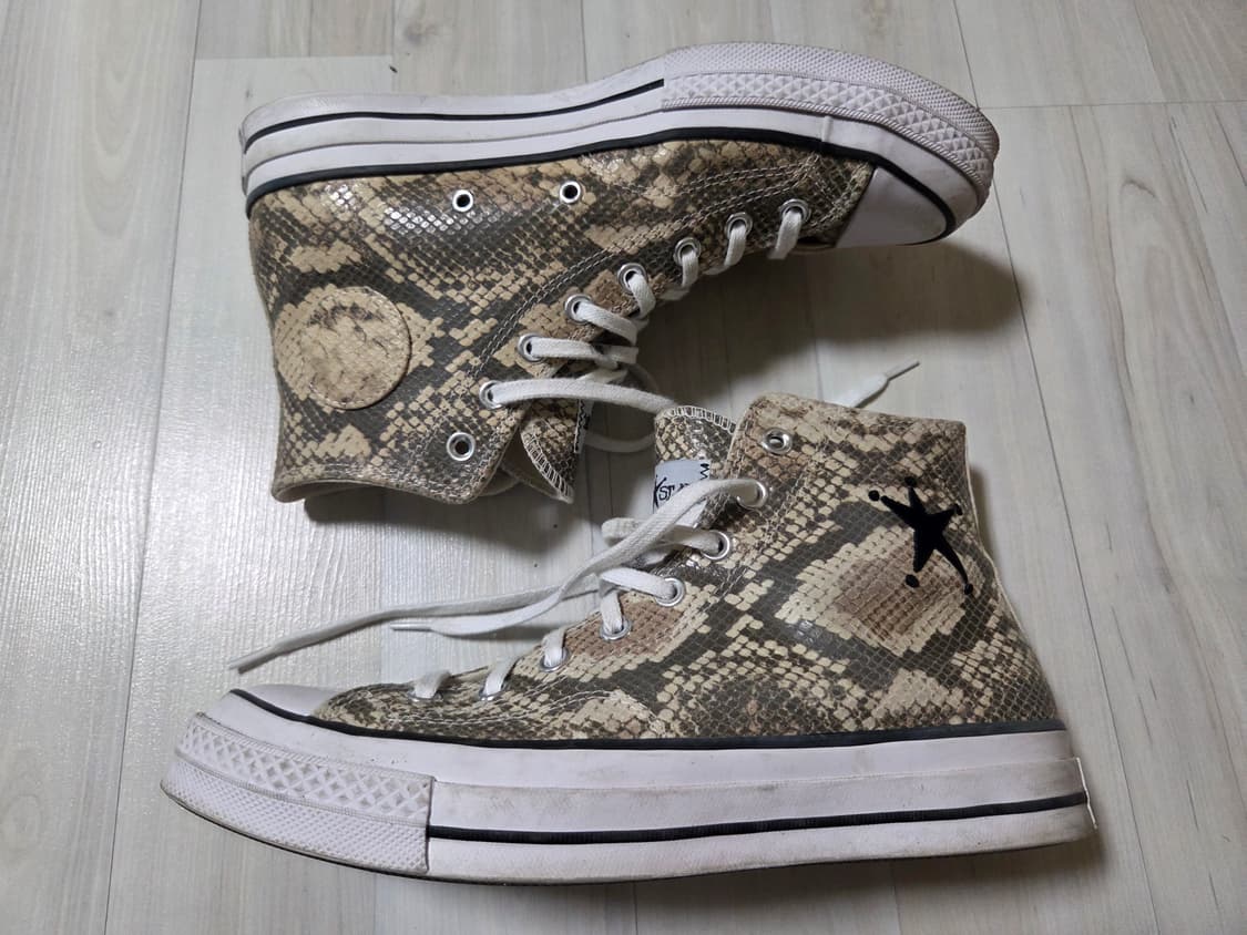 컨버스 x 스투시 척 70 하이 레더 스네이크스킨 275 상품이미지6