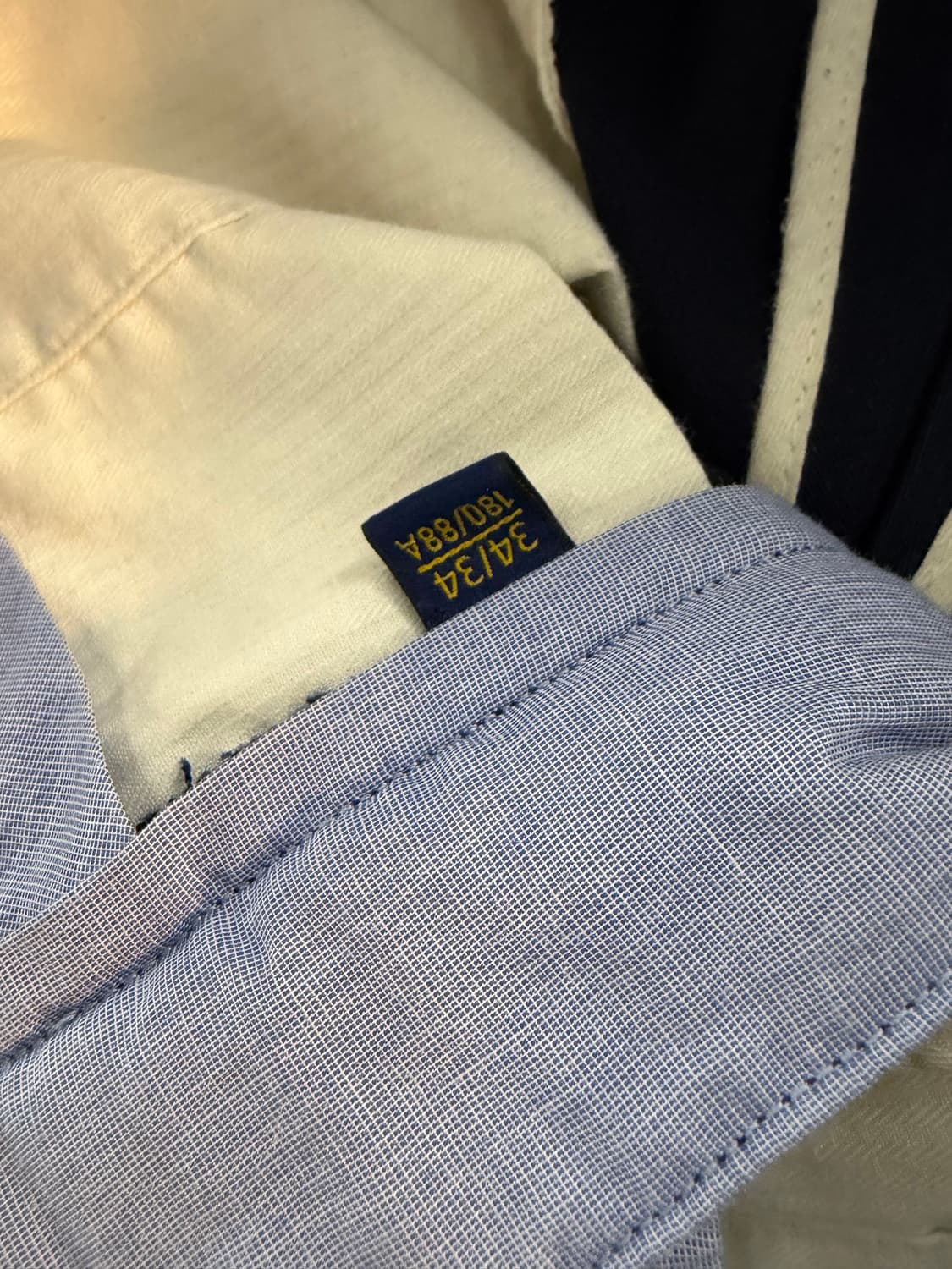 폴로 네이비 면바지 남성 정장 바지 34 상품이미지4