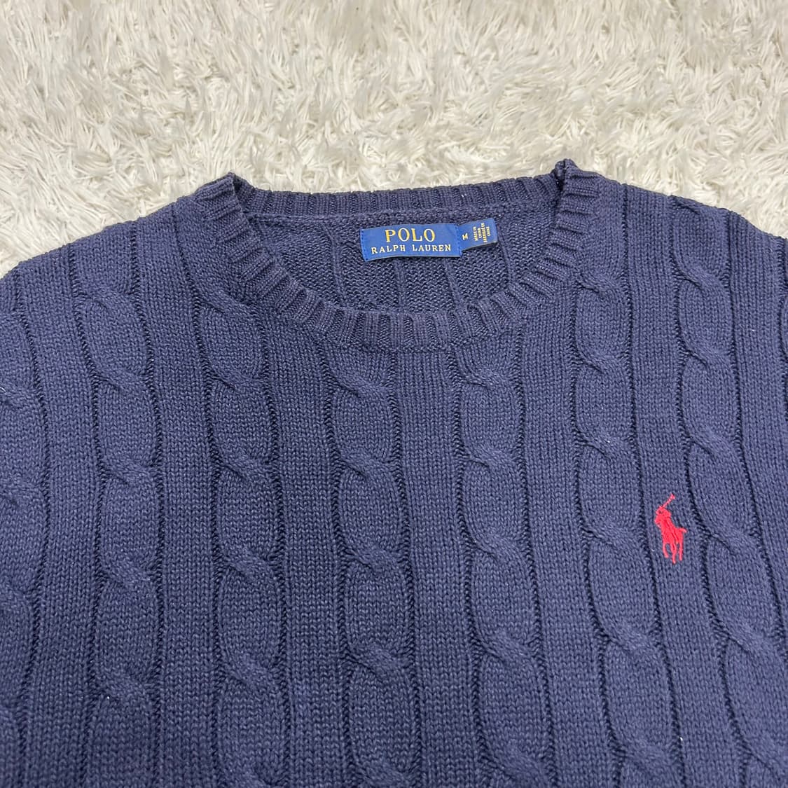 Polo Navy Cable Knit 상품이미지5