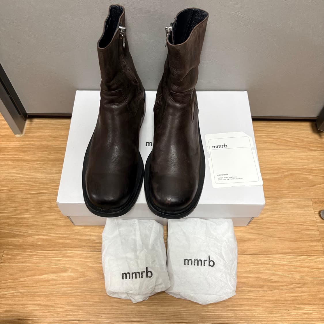 [260] mmrb 메모러블 크랙 레더부츠 브라운 상품이미지2