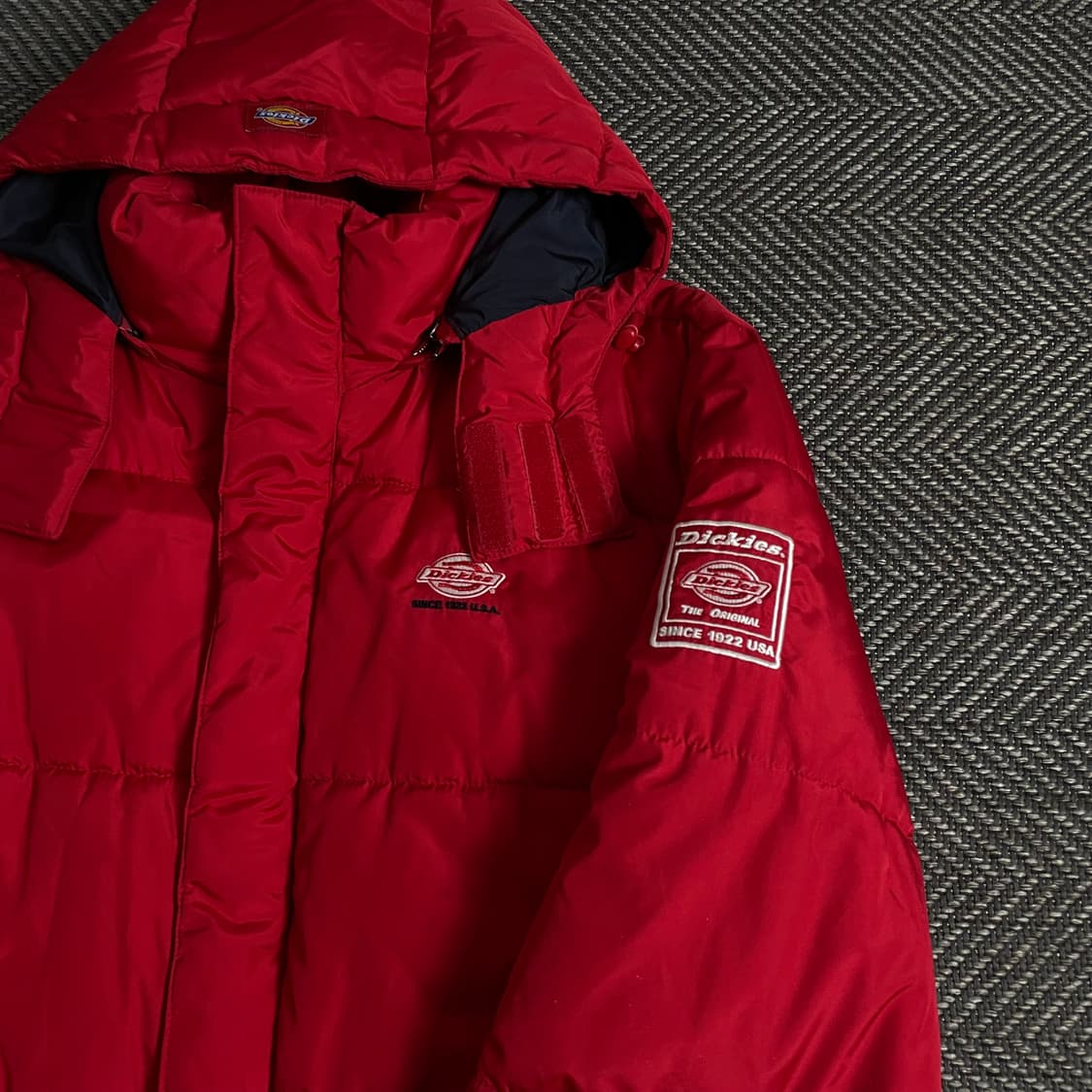 디키즈 USA 오리지날 퀼팅 경량 패딩 레드y 3643 상품이미지3