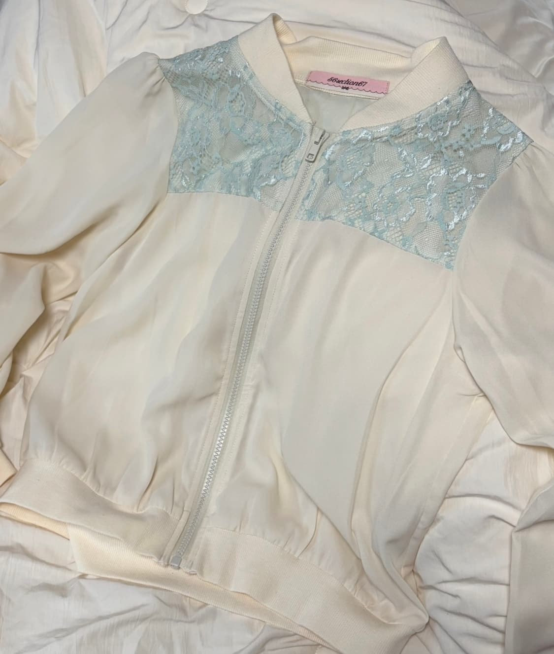 Japanese vintage 레이스 봄버 자켓 일본 빈티지 페어리 무드 상품이미지1