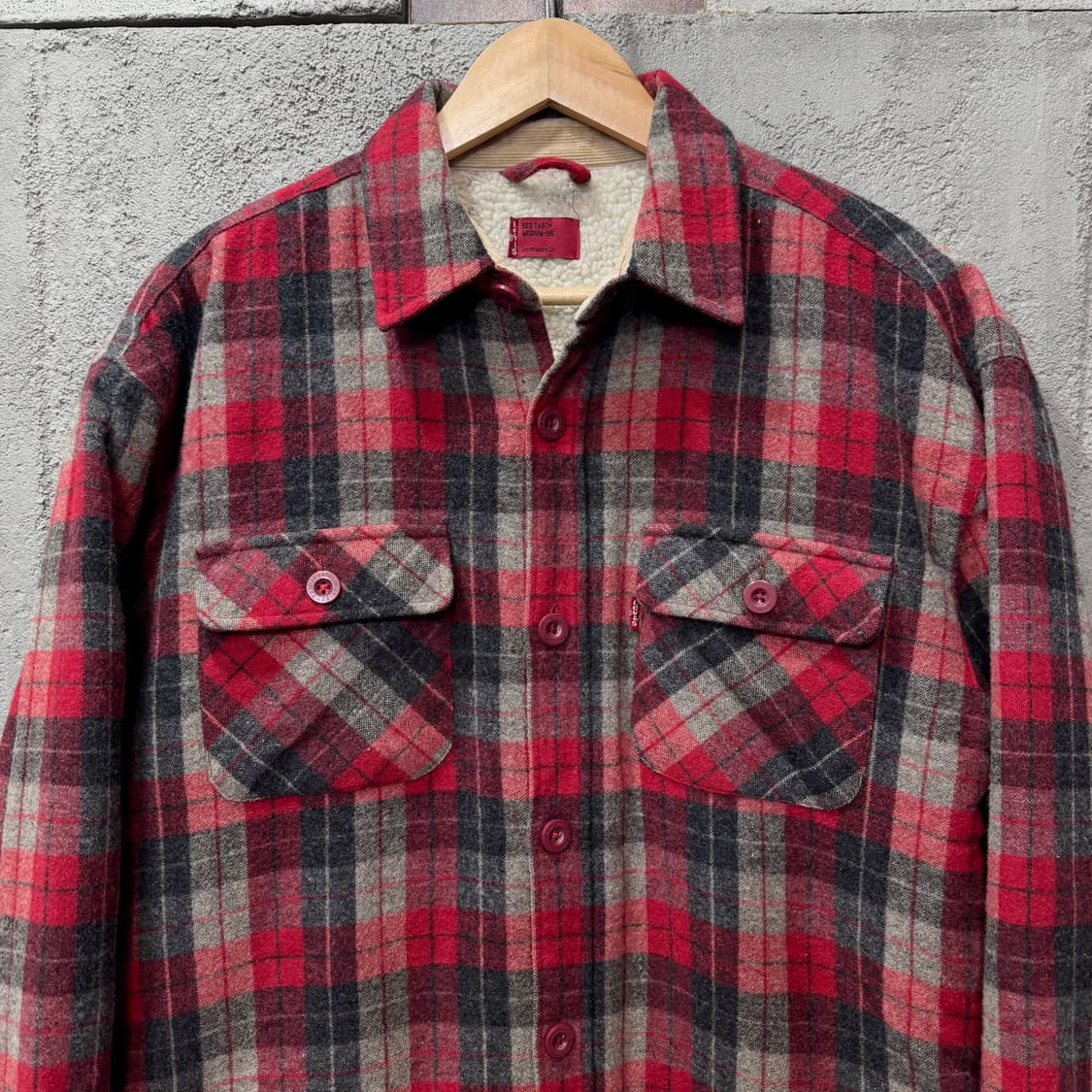 리바이스 쉐르파 체크 플란넬 자켓 (M)   상품이미지2