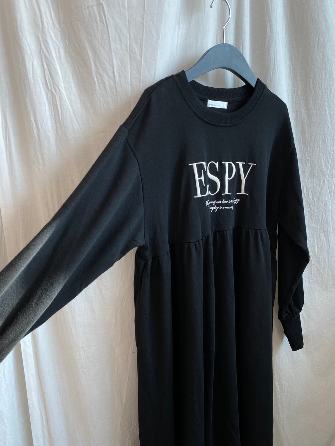 블랙 레터링 롱원피스(M) 상품이미지6