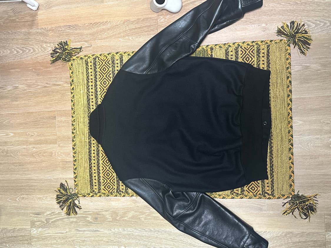 골든베어 블랙 바시티 자켓 숄칼라 (렌덤워크판) L사이즈 상품이미지3