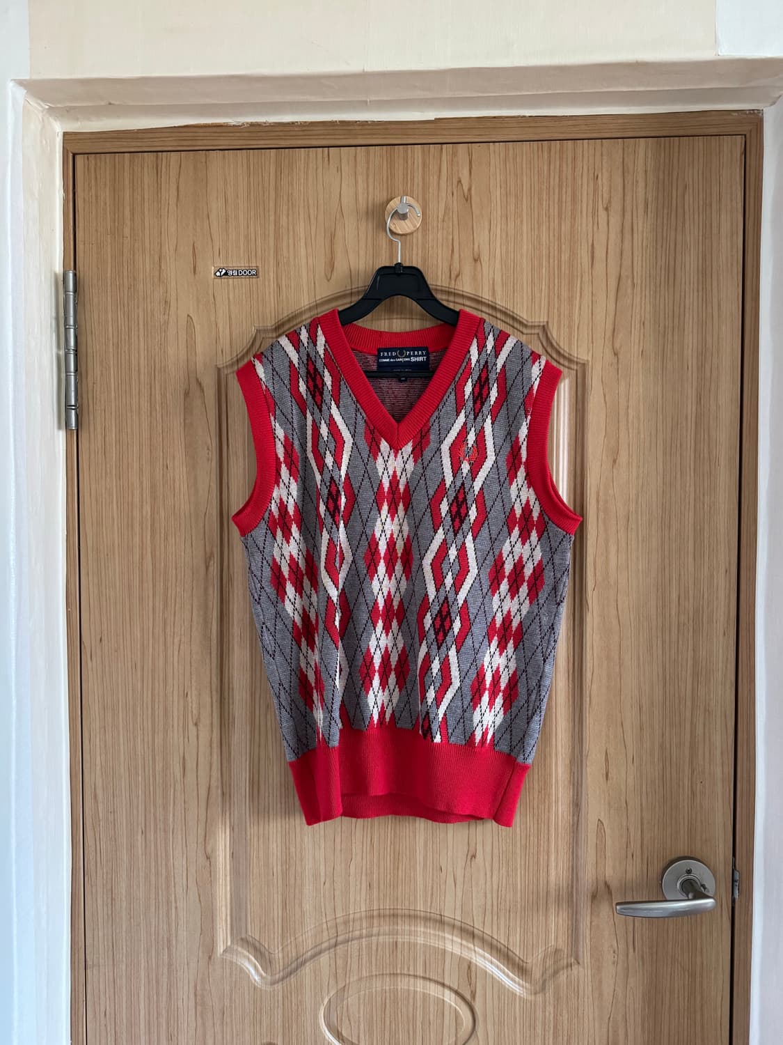 꼼데가르송 프레드페리 아가일 니트베스트 상품이미지1