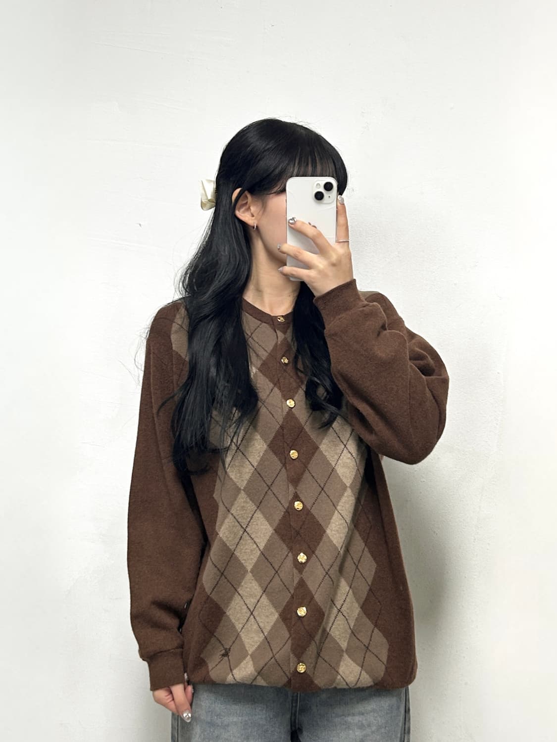 버버리 아가일 가디건 상품이미지1