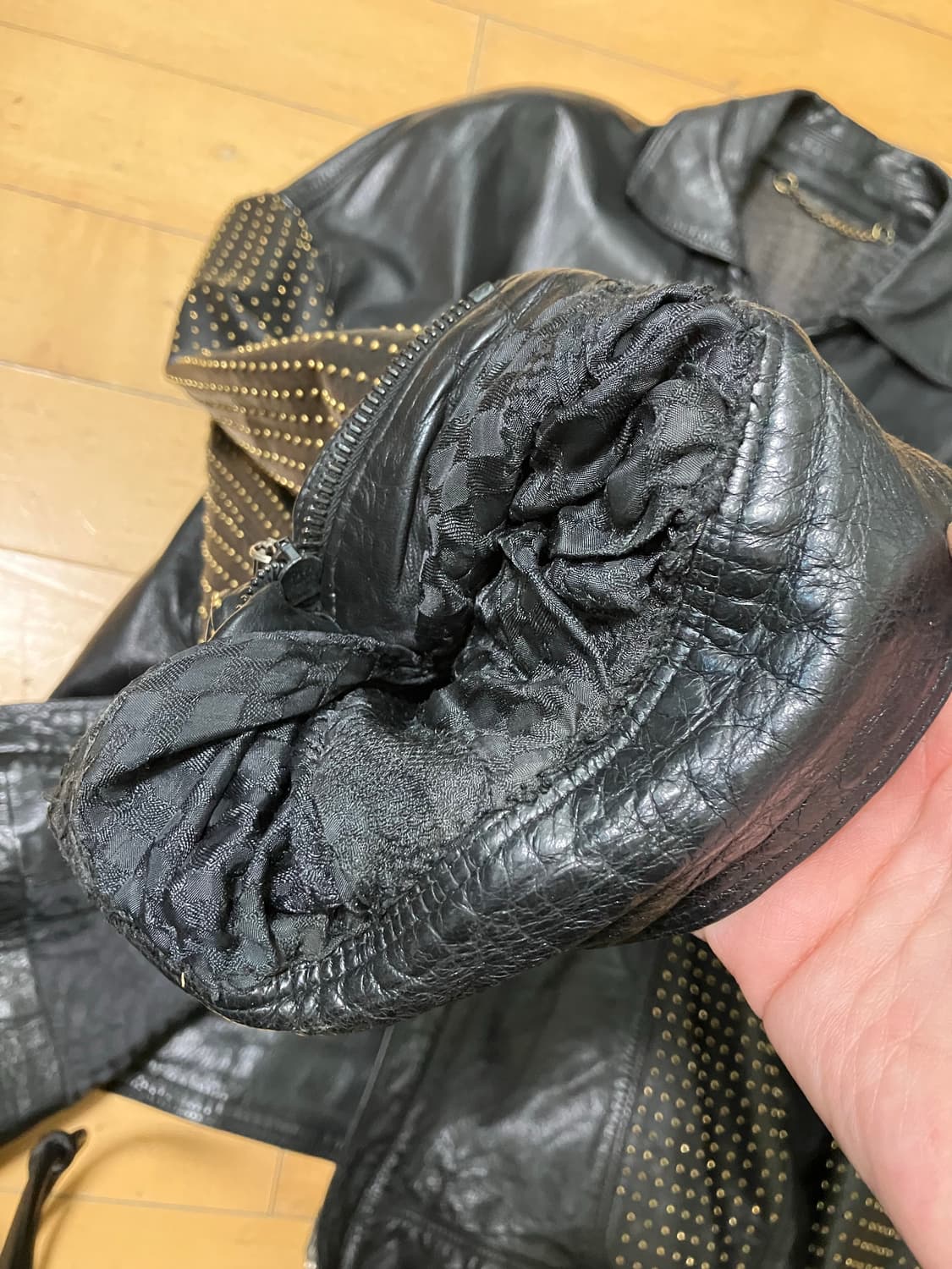 Gianni versace 베르사체 쿠틔르 골드 스터드 모토 자켓 상품이미지9