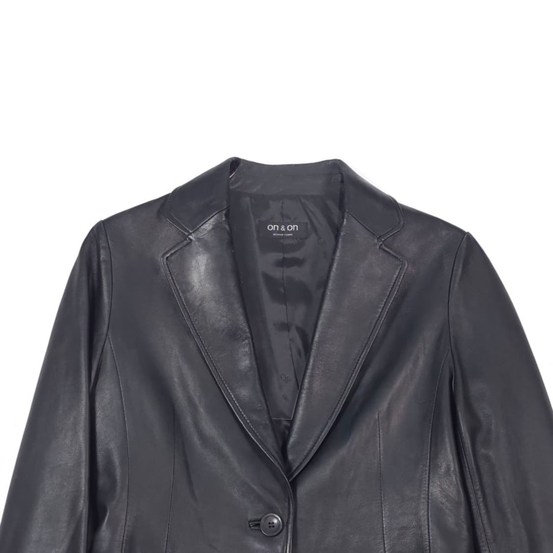 온앤온 리얼 램스킨 원버튼 가죽 블레이저 66 상품이미지3