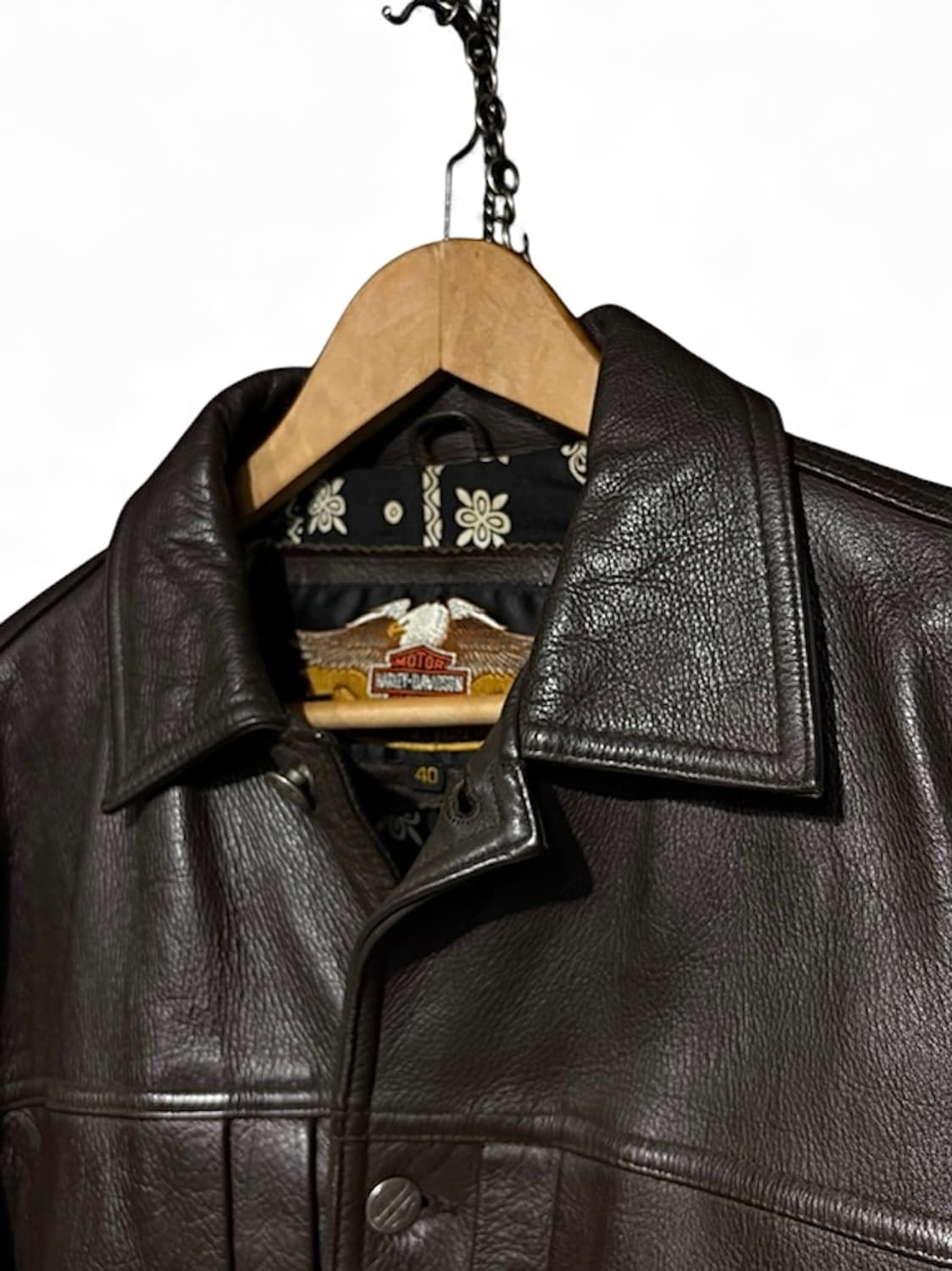 90's 할리데이비슨 2nd 트러커 가죽자켓 상품이미지3