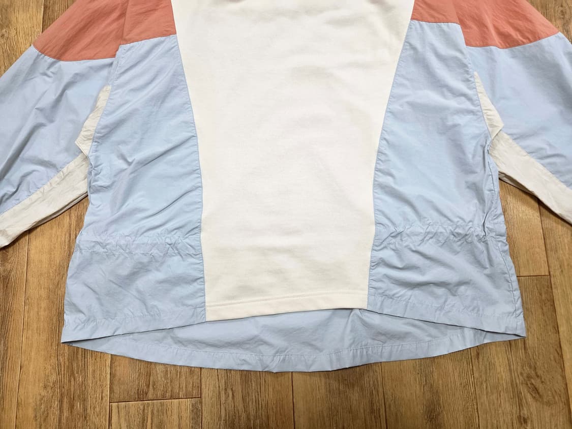 시스템(SYSTEM) 텍스쳐 블록 스트링 후드 티셔츠 프리사이즈 상품이미지8