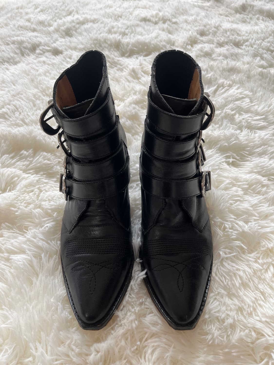 토가 풀라 카우보이 웨스턴 레더 앵클 부츠 (37) 상품이미지5