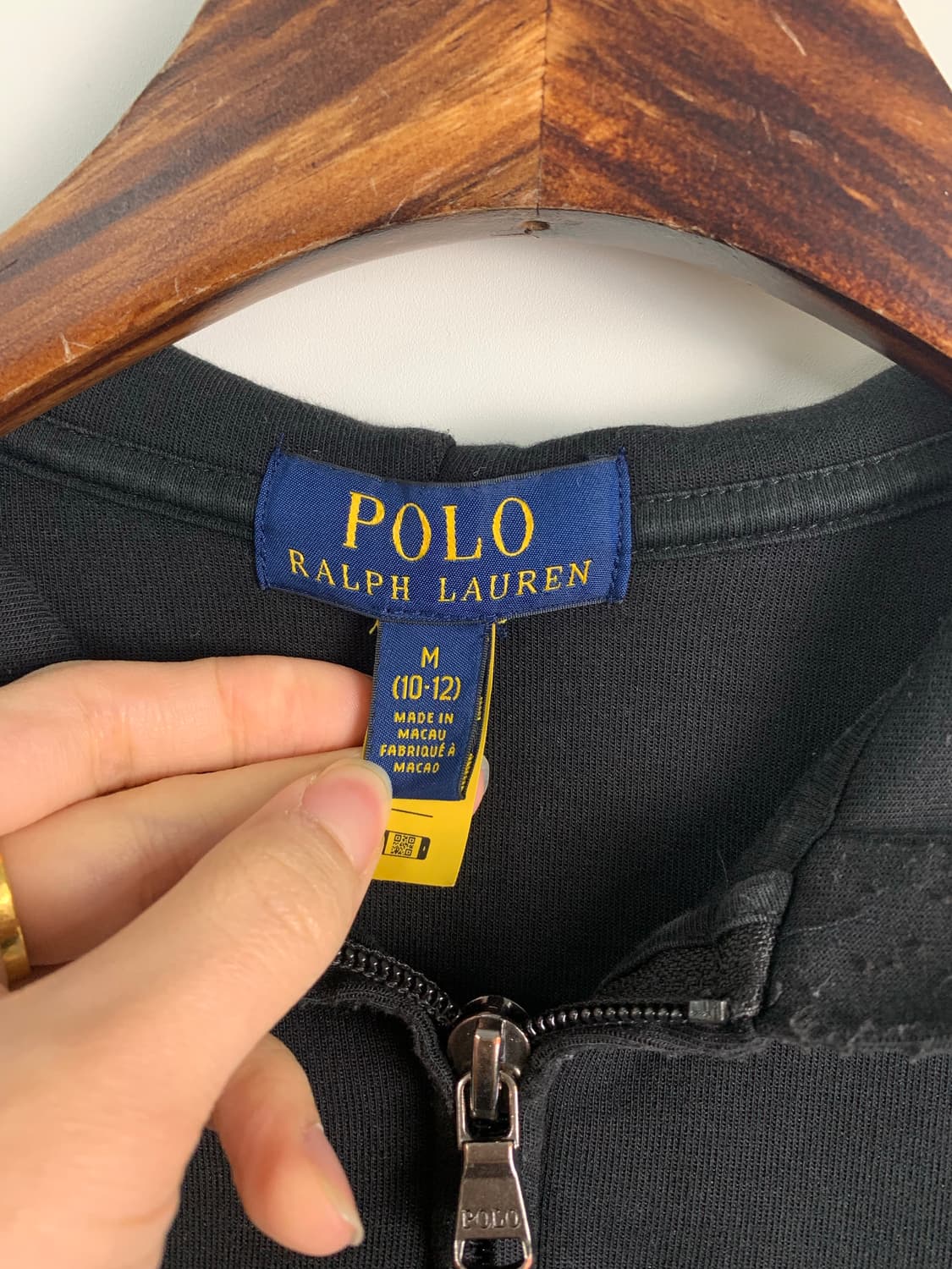 폴로 랄프로렌 신형 자수로고 블랙 후드집업 상품이미지7