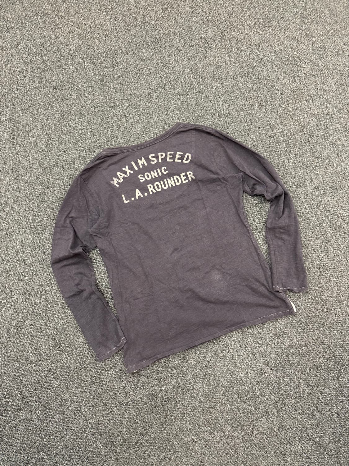 M)Japanese vintage Y2K 빈티지 레터링 여성 브이넥 롱슬 상품이미지4