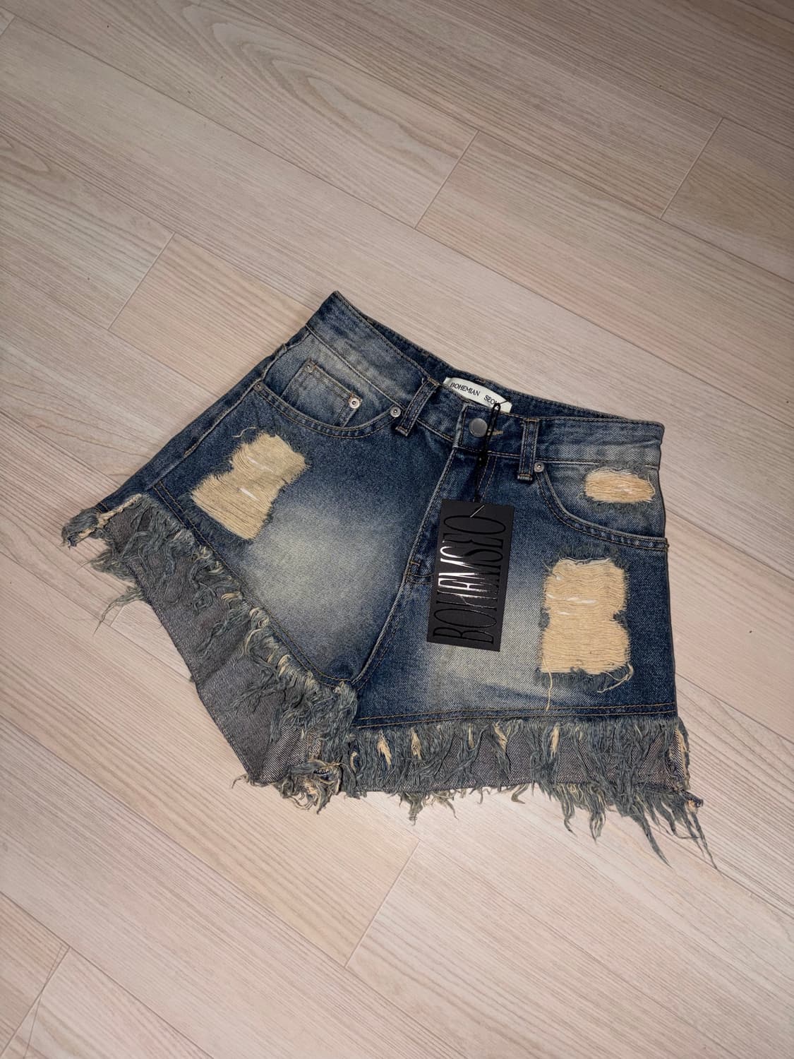 보헤미안서울 데님 워싱 쇼츠 22ver-M 상품이미지2