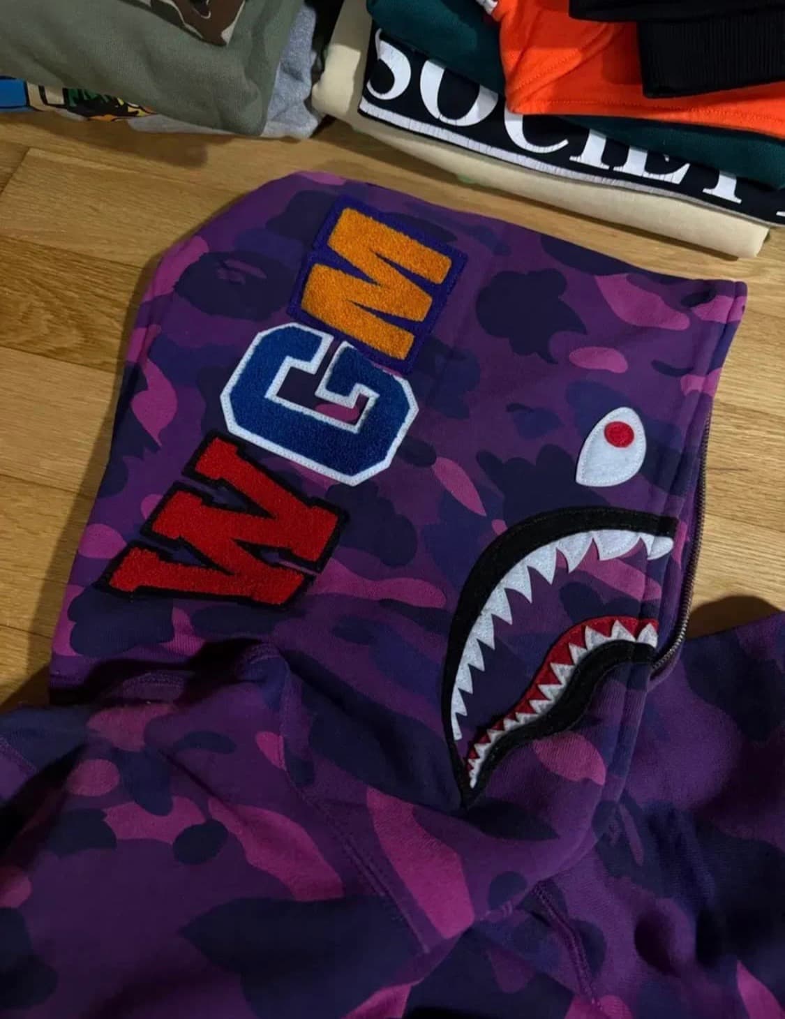 베이프 후드집업 퍼플 상품이미지3