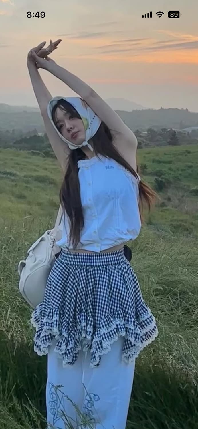 플레따(fletta) 프릴 언발란스 스커트 상품이미지1